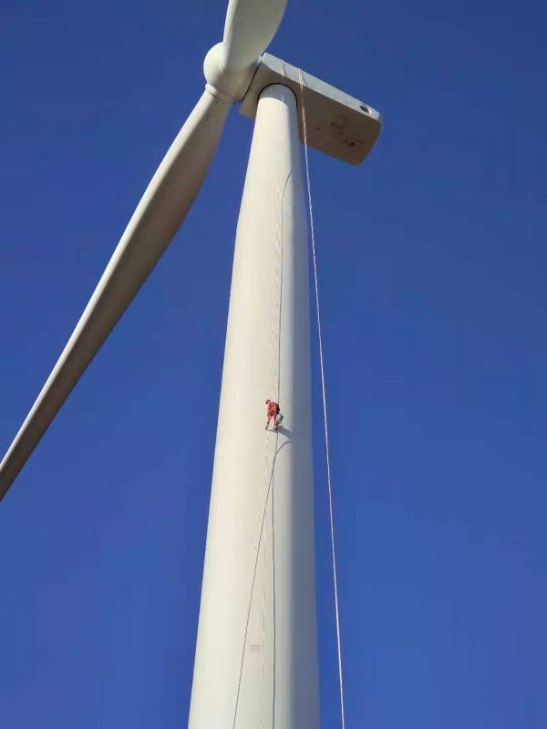 榆林國能佳縣50MW風電場塔筒內外壁清洗